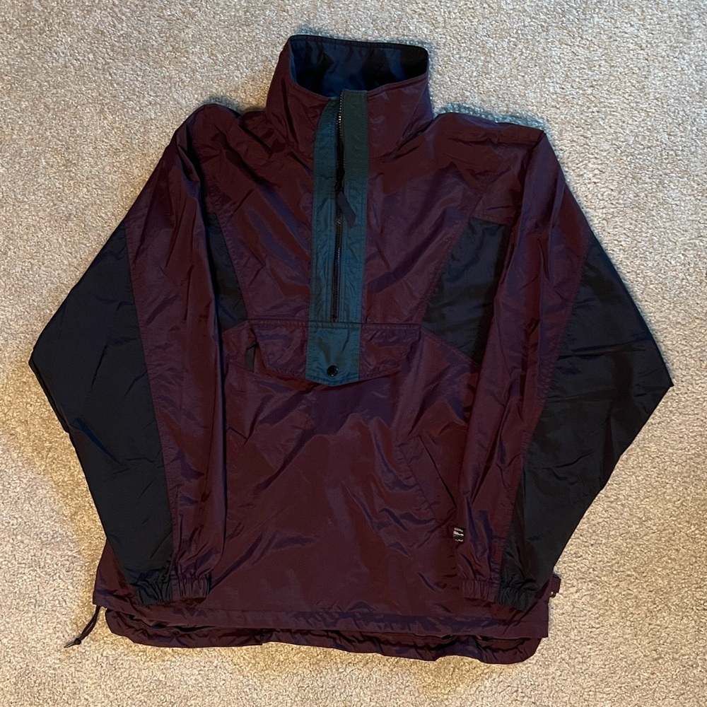 White Sierra Men's Maroon and Black Windbreaker